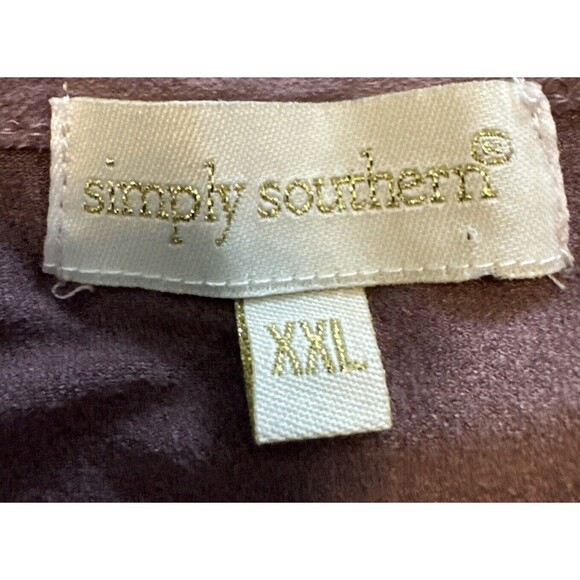 SIMPLY SOUTHERN Women’s MAUVE PURPLE Moleskin Bell Sleeve Dress Sz XXL - Picture 6 of 9